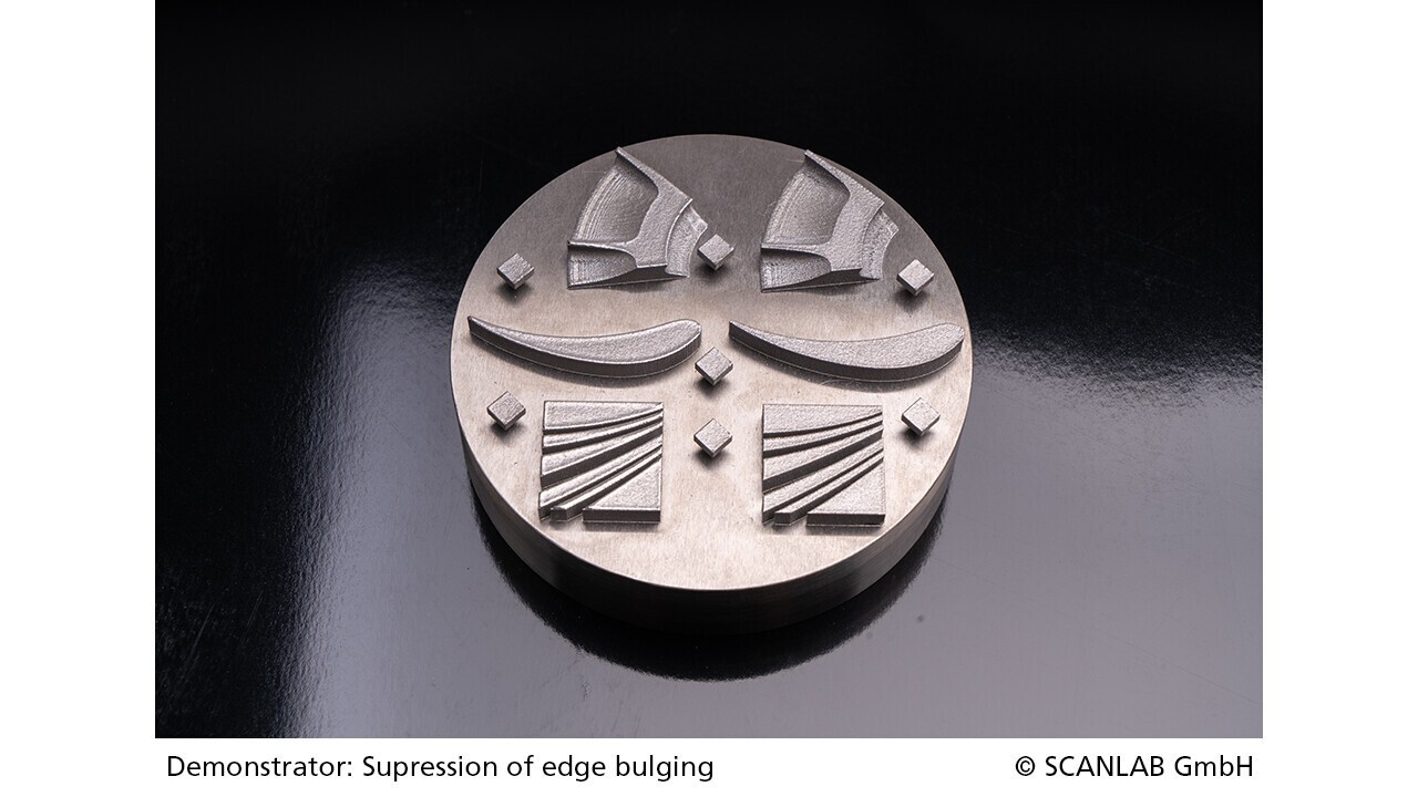 Demonstrator: Sopression of edge bulging. Copyright: Scanlab GmbH