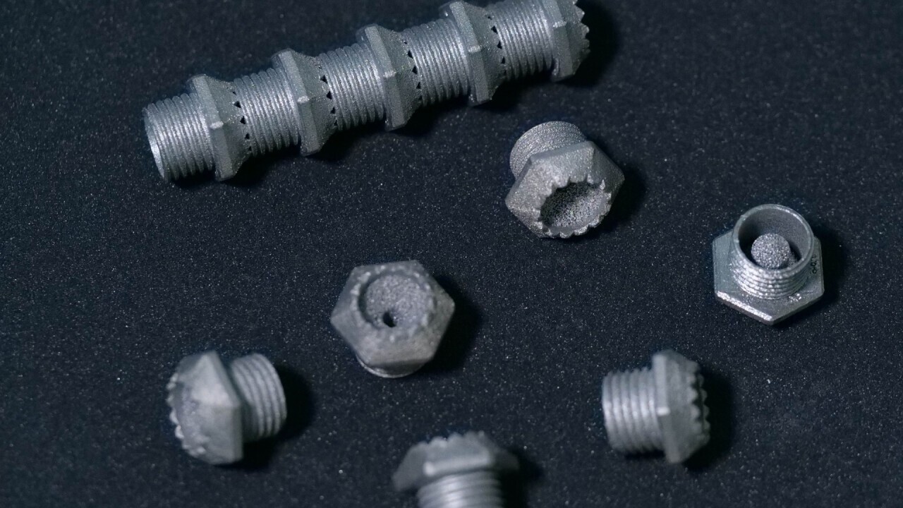 Air vent screw with porous insert and thread (source: Siemens AG)