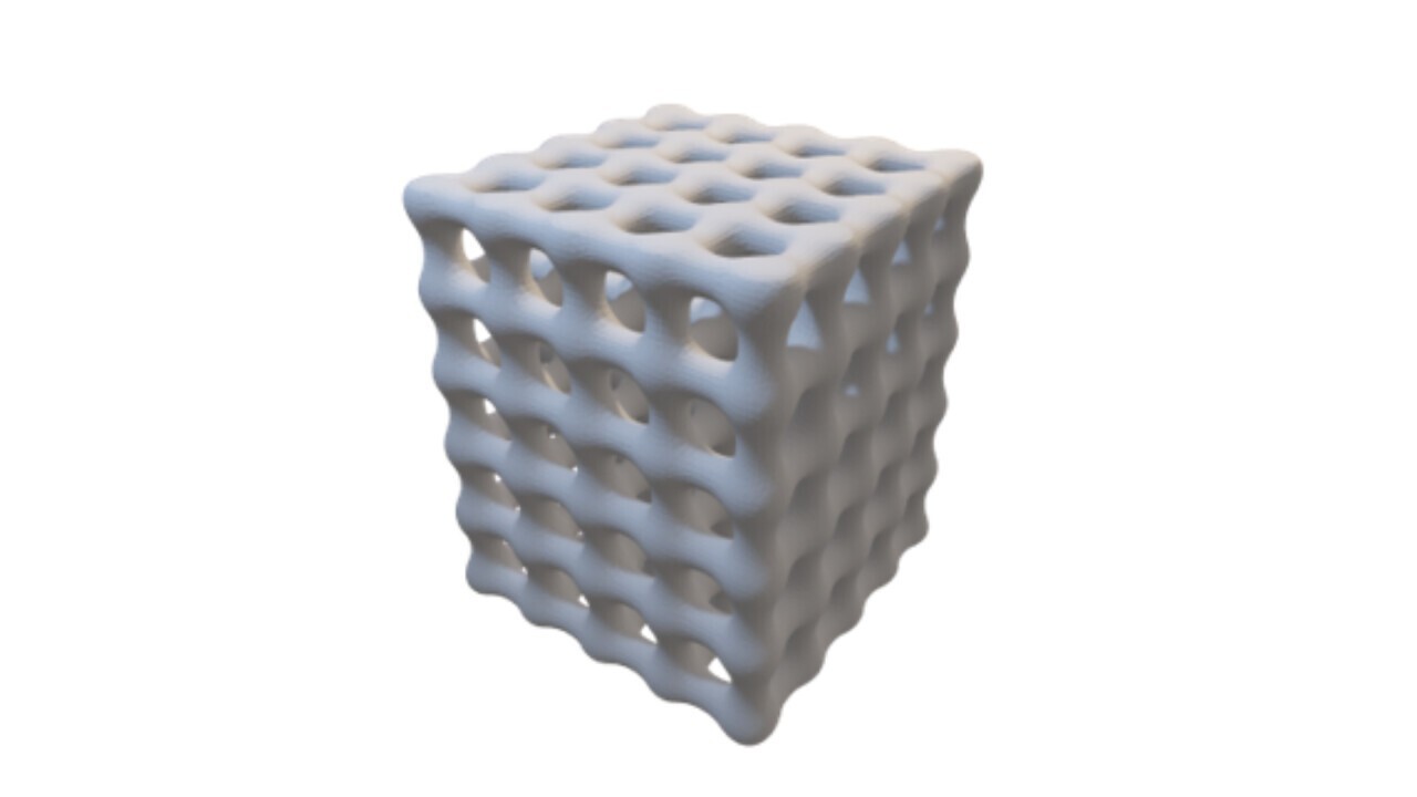 Lattice structure for additive manufacturing using the FDM / FFF / FLM process with high-performance plastics